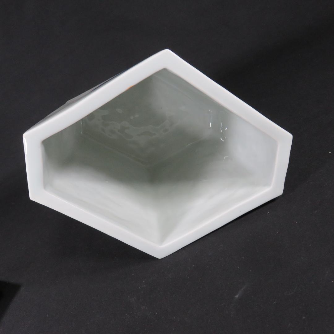 水指 角 ひし形 菱型 染付水指 道光年製 茶道具 茶の湯