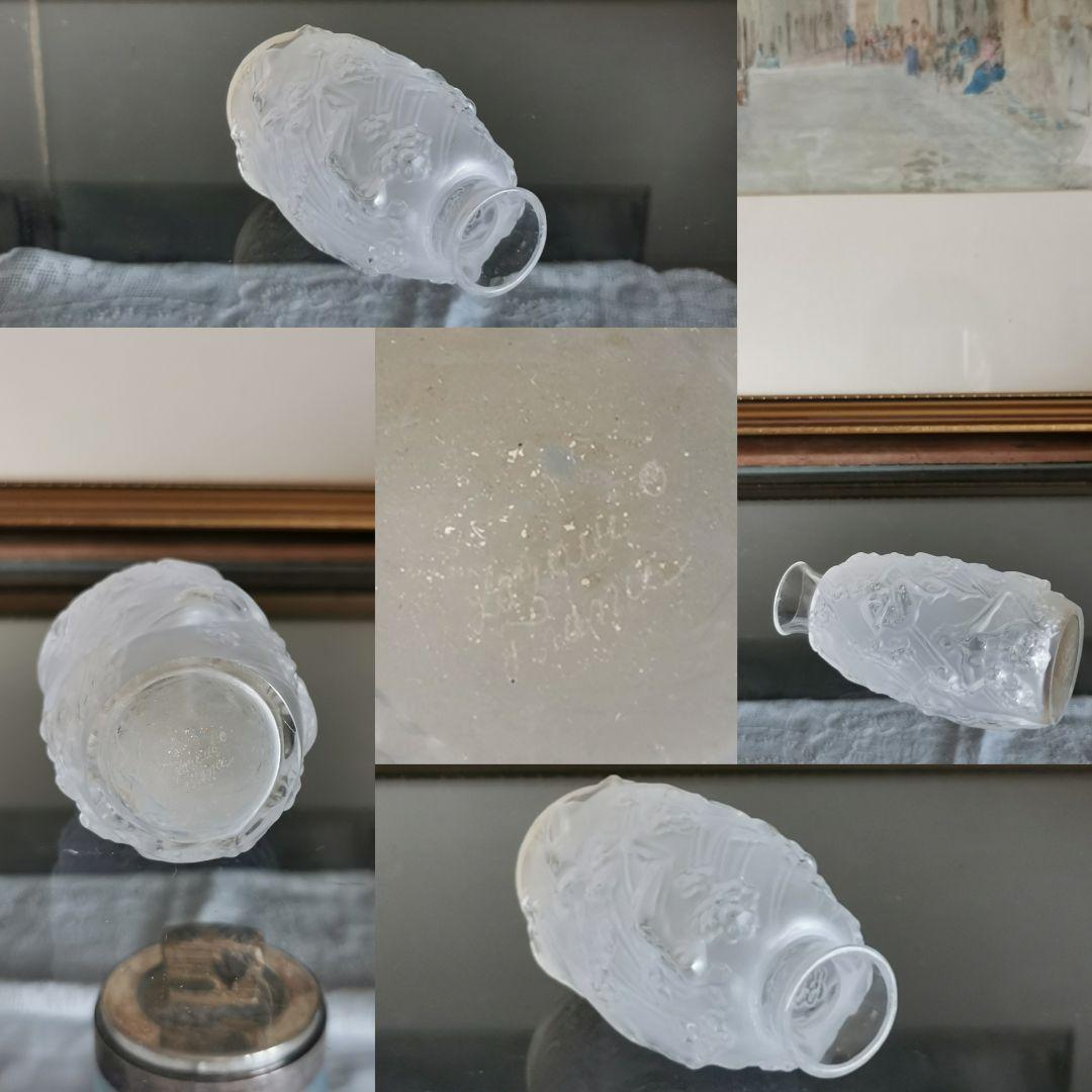 アンティーク ラリック ８人のファム 裸婦 巫女像花瓶 パヒュームガラスボトル