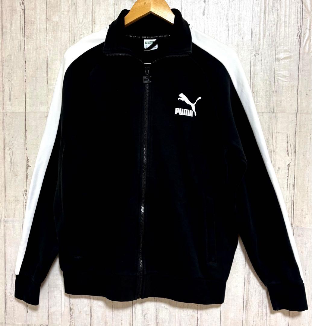 【美品】 プーマ ICONIC T7 トラックジャケット ロゴ サイドライン