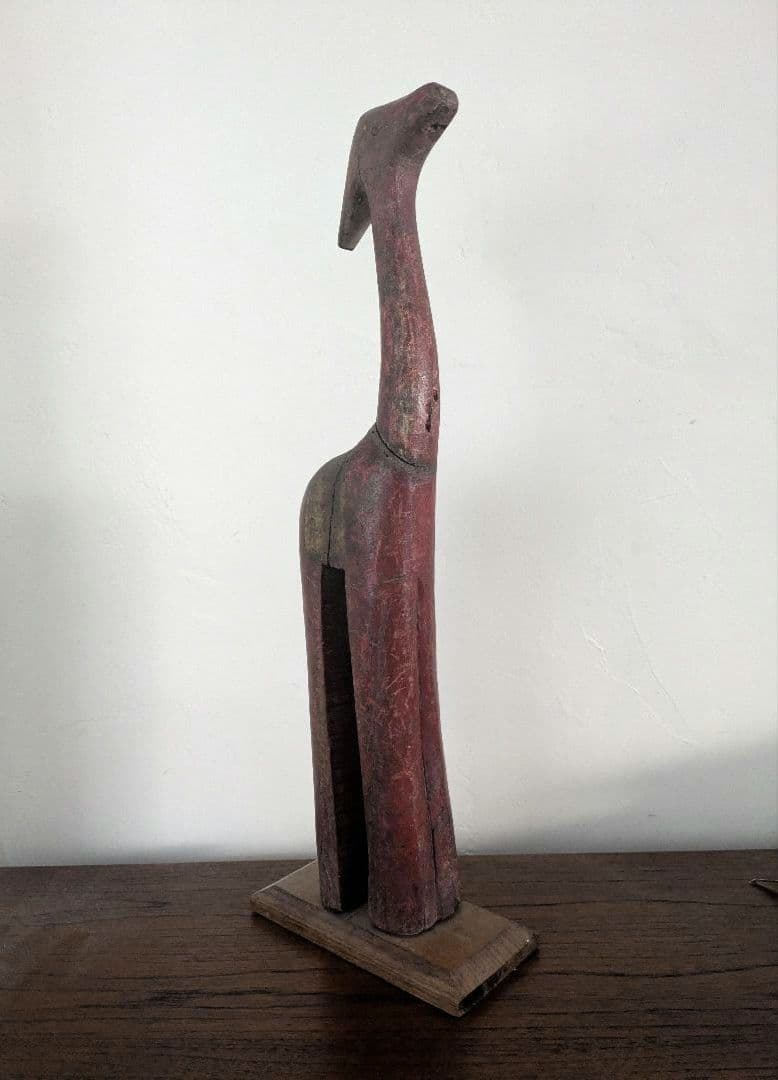 置物　アート　オブジェ　無垢　インド製　ヴィンテージ　アンティーク　木製