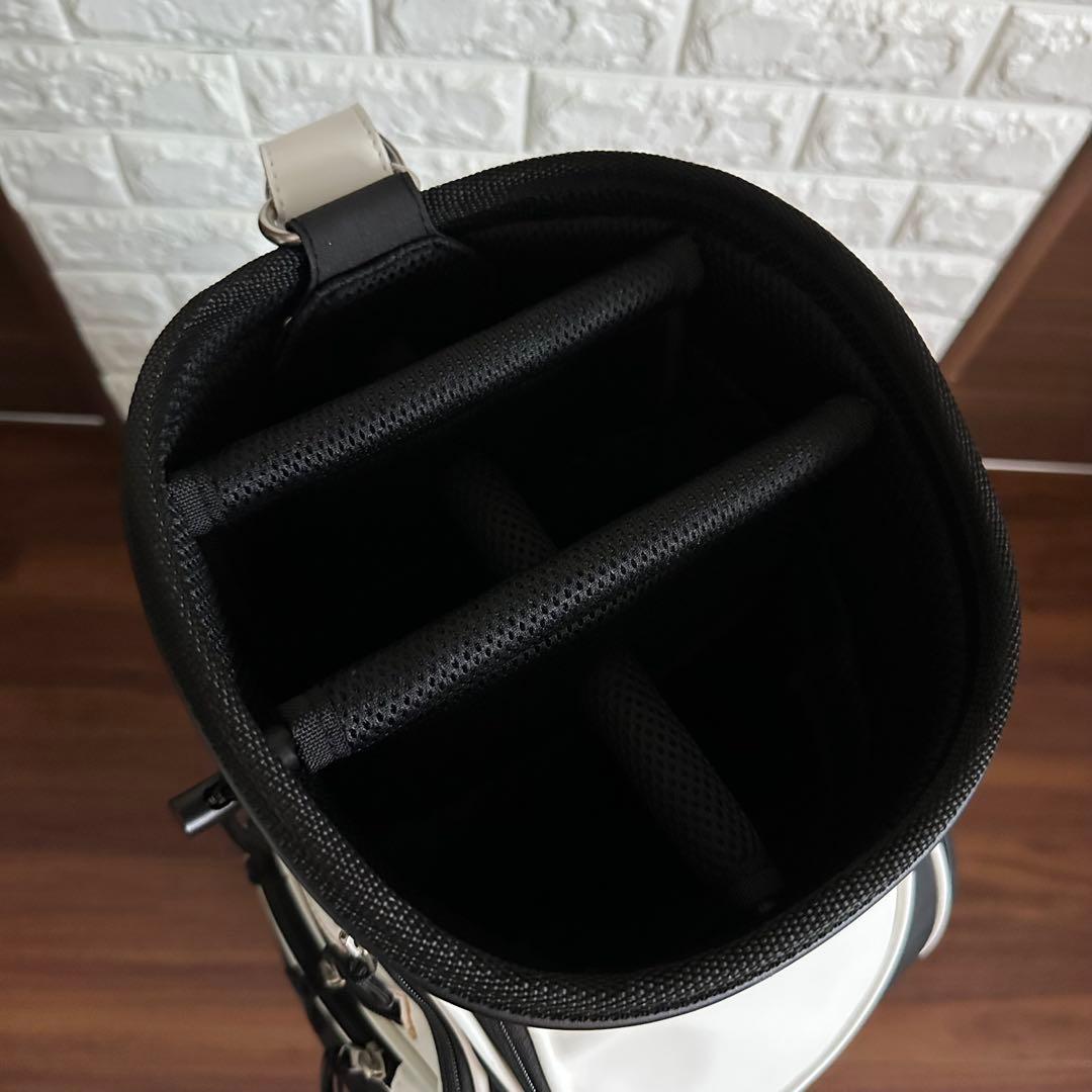 美品 EDWIN GOLF ゴルフ 9.5型キャディバッグ 6分割 ブラック