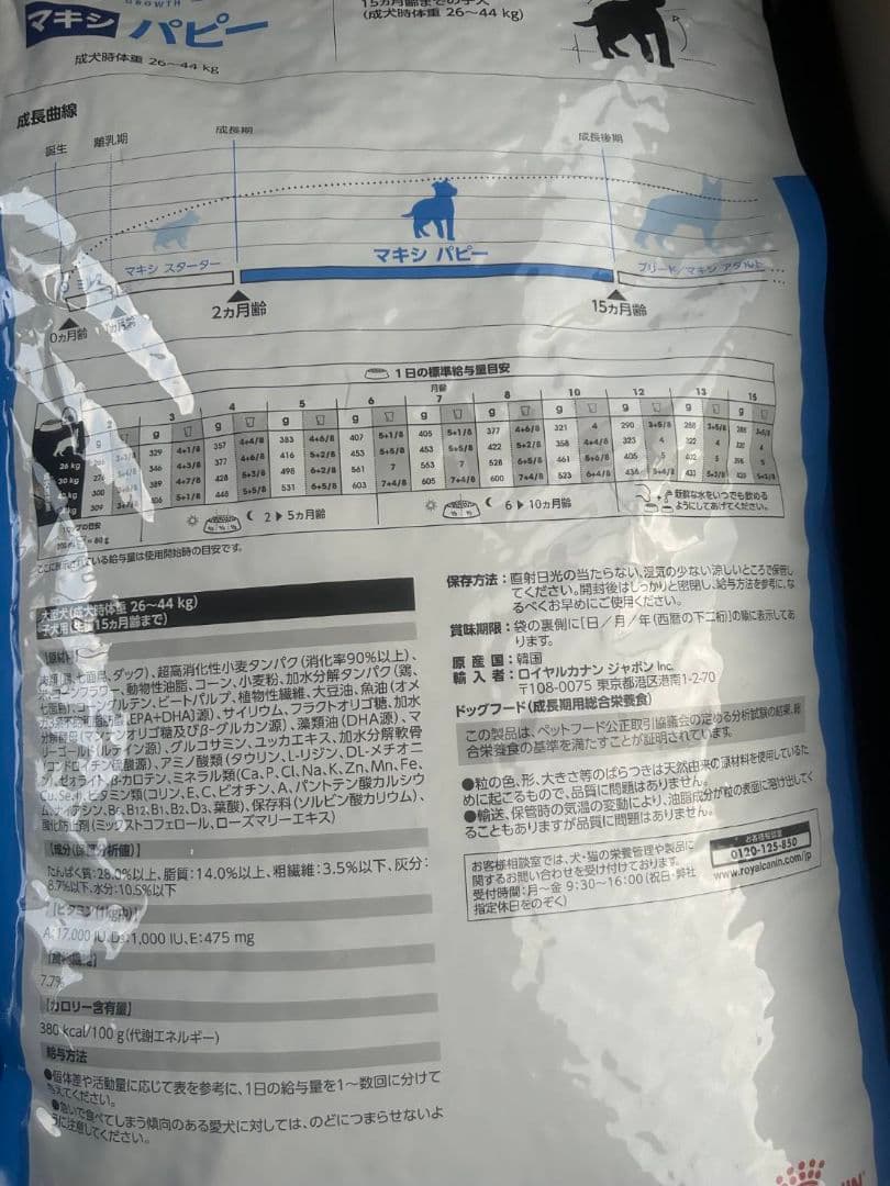 ロイヤルカナン　マキシパピー　16kg