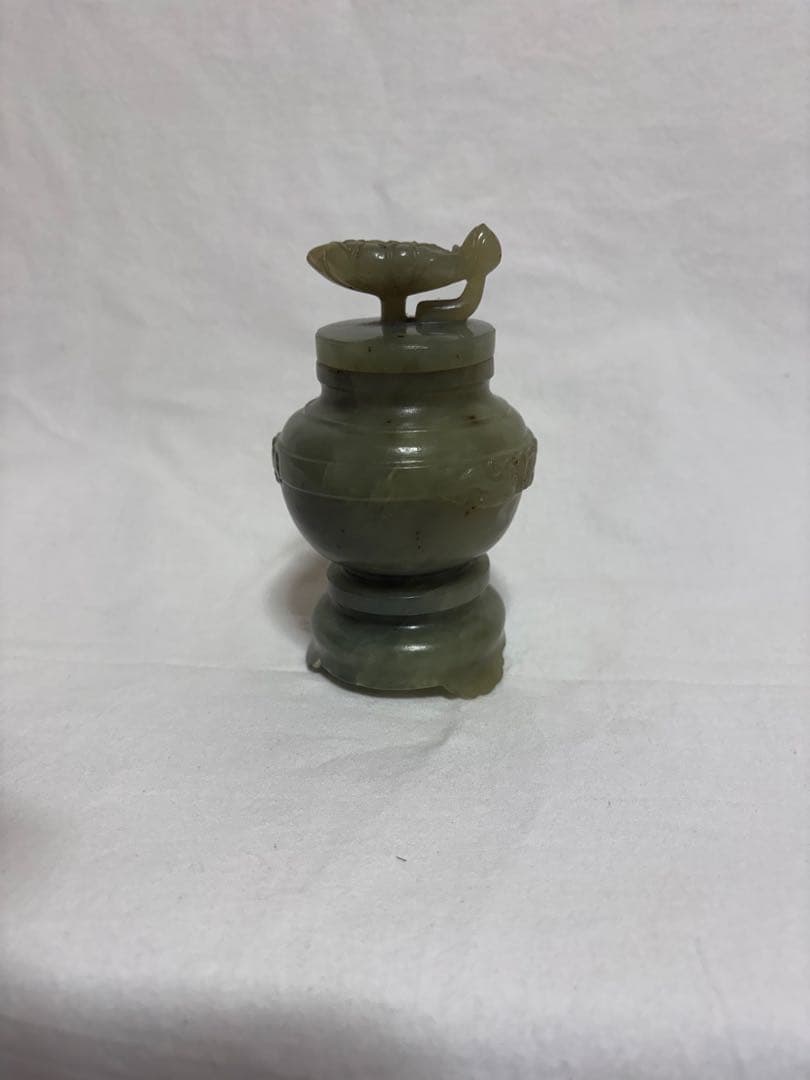 青玉蓋物 清代後期