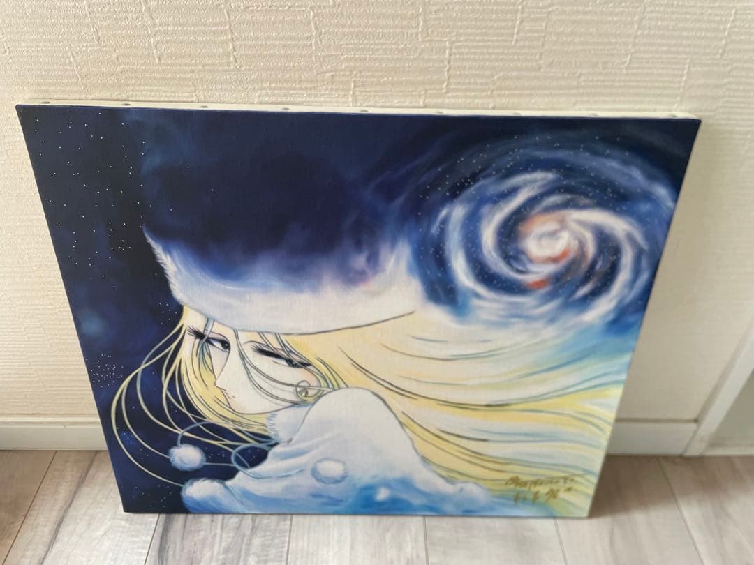 F10号 手描き油彩 松本零士銀河鉄道999模写　メーテルレジェンド 絵画