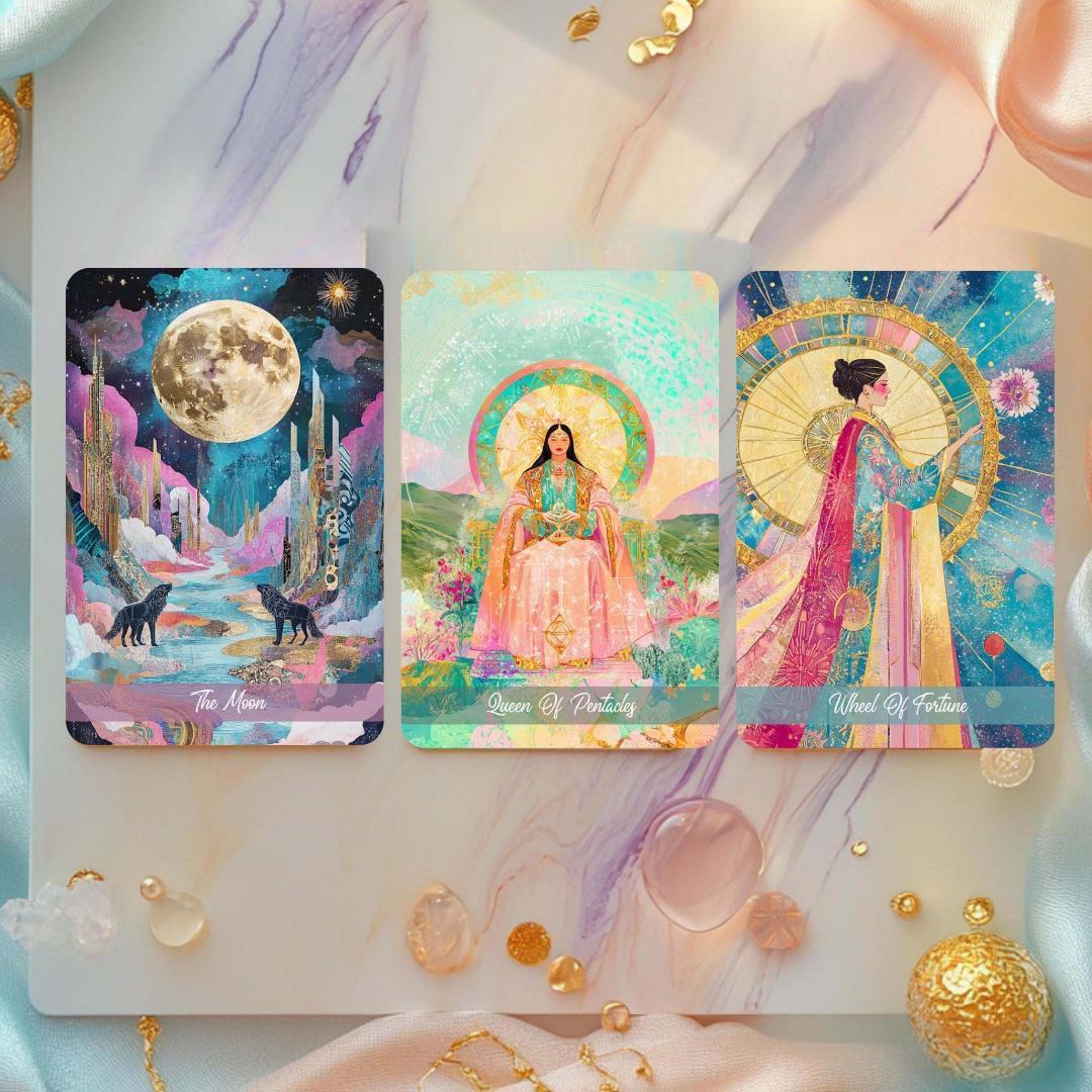 【正規品タロットカード】希少レア✨鮮やかな色彩のカーニバルを描いた超美麗デッキ