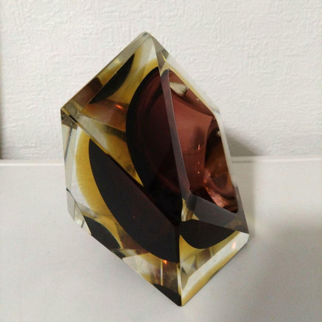 イタリア　ベネチアングラス　灰皿　アッシュトレイ　ガラス　オブジェ　インテリア