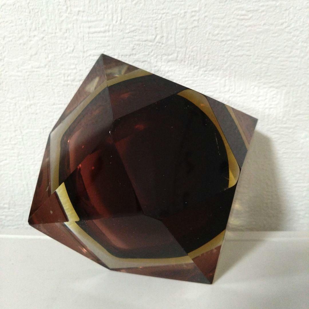 イタリア　ベネチアングラス　灰皿　アッシュトレイ　ガラス　オブジェ　インテリア