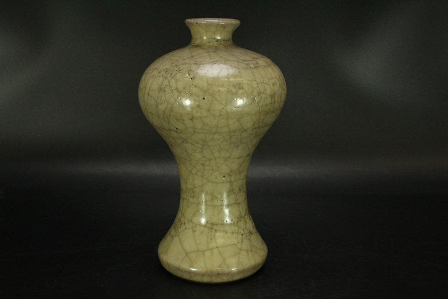 中国美術 哥窯 梅瓶 高22.5cm(HA395)