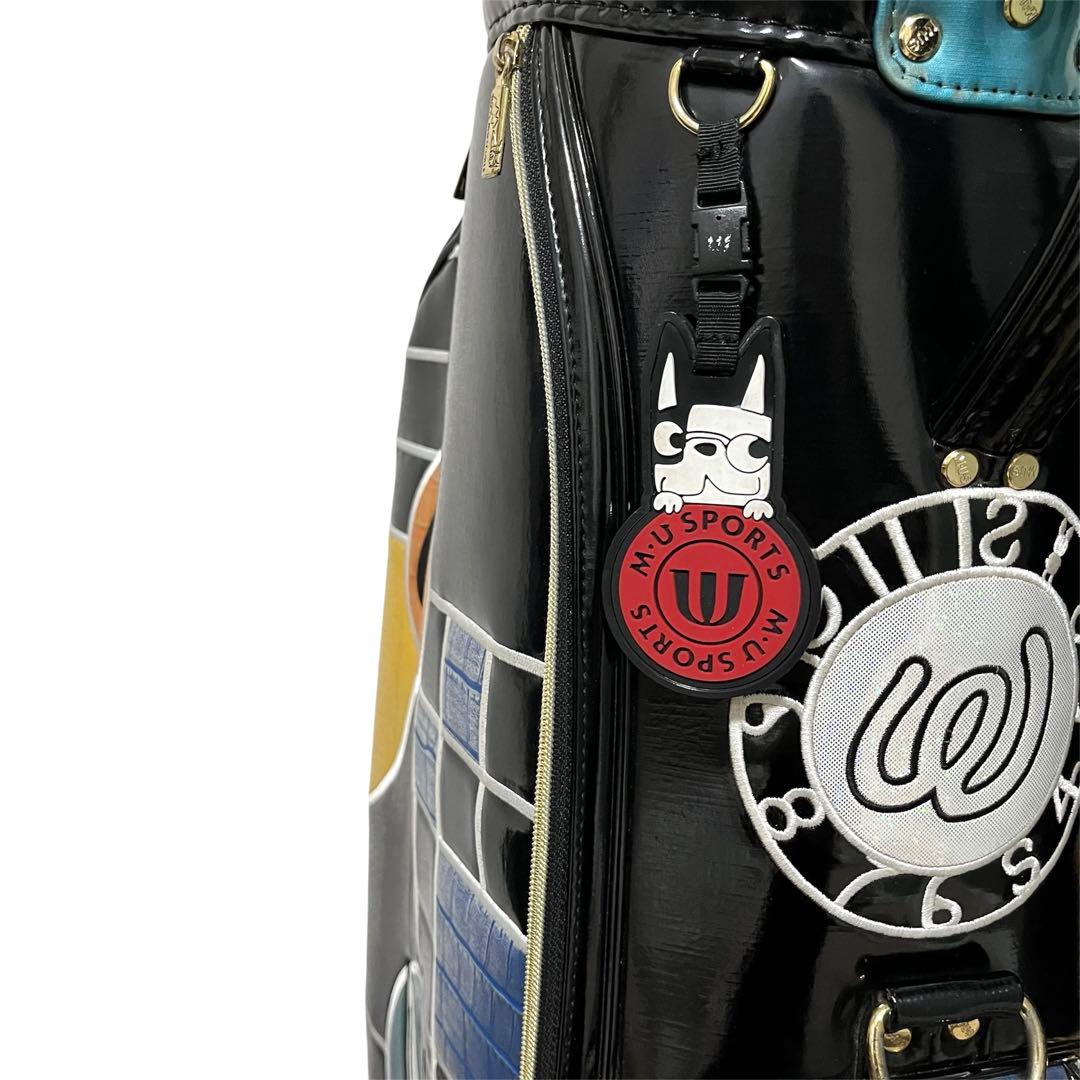 希少 M.U SPORTS MU スポーツ キャディバッグ エナメル ブラック
