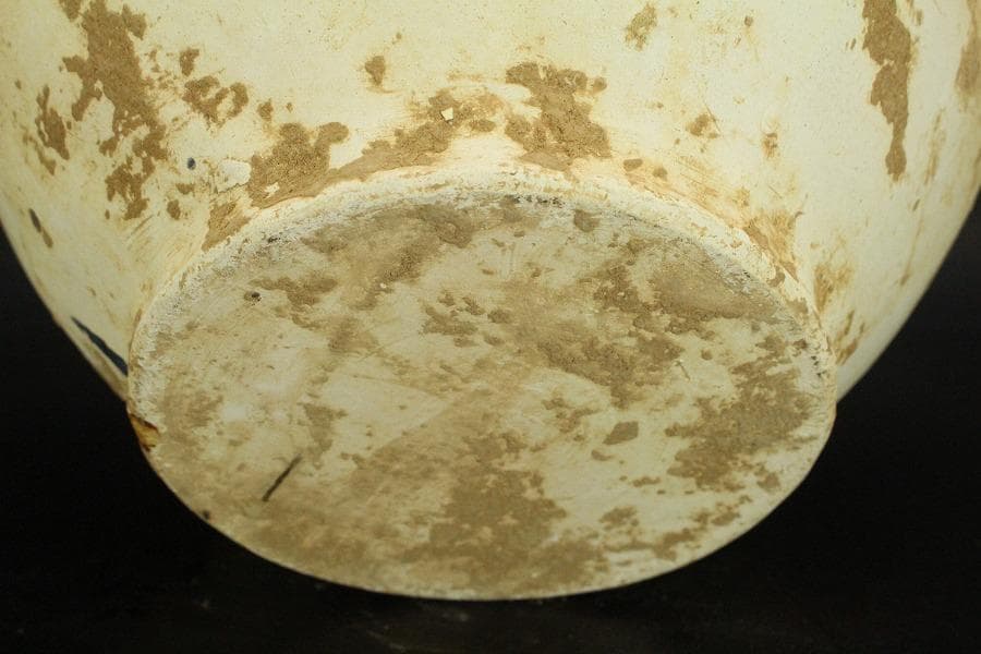 中国美術 唐三彩 貼花紋 丸壷 φ30cm(LC240)