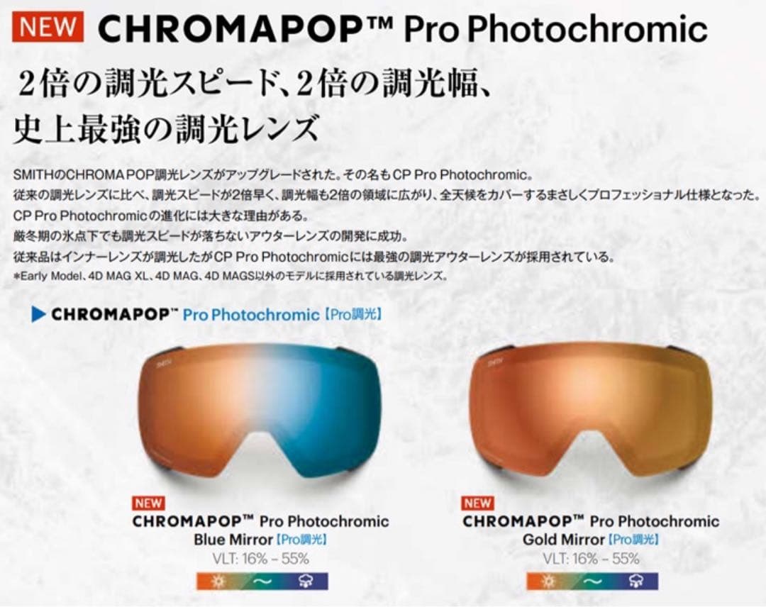 SMITH SquadXL Pro調光 スペアレンズ