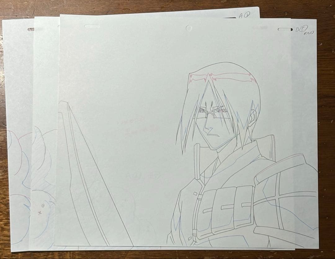 BLEACH 石田雨竜　セル画　アニメ　直筆レイアウト