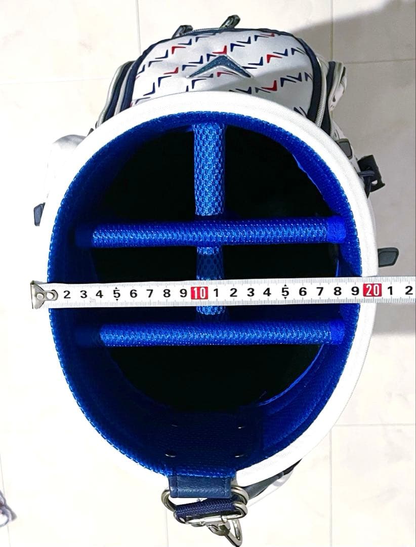 Callaway 幾何学模様 キャディバッグ　ホワイト ゴルフシューズ入れ付き