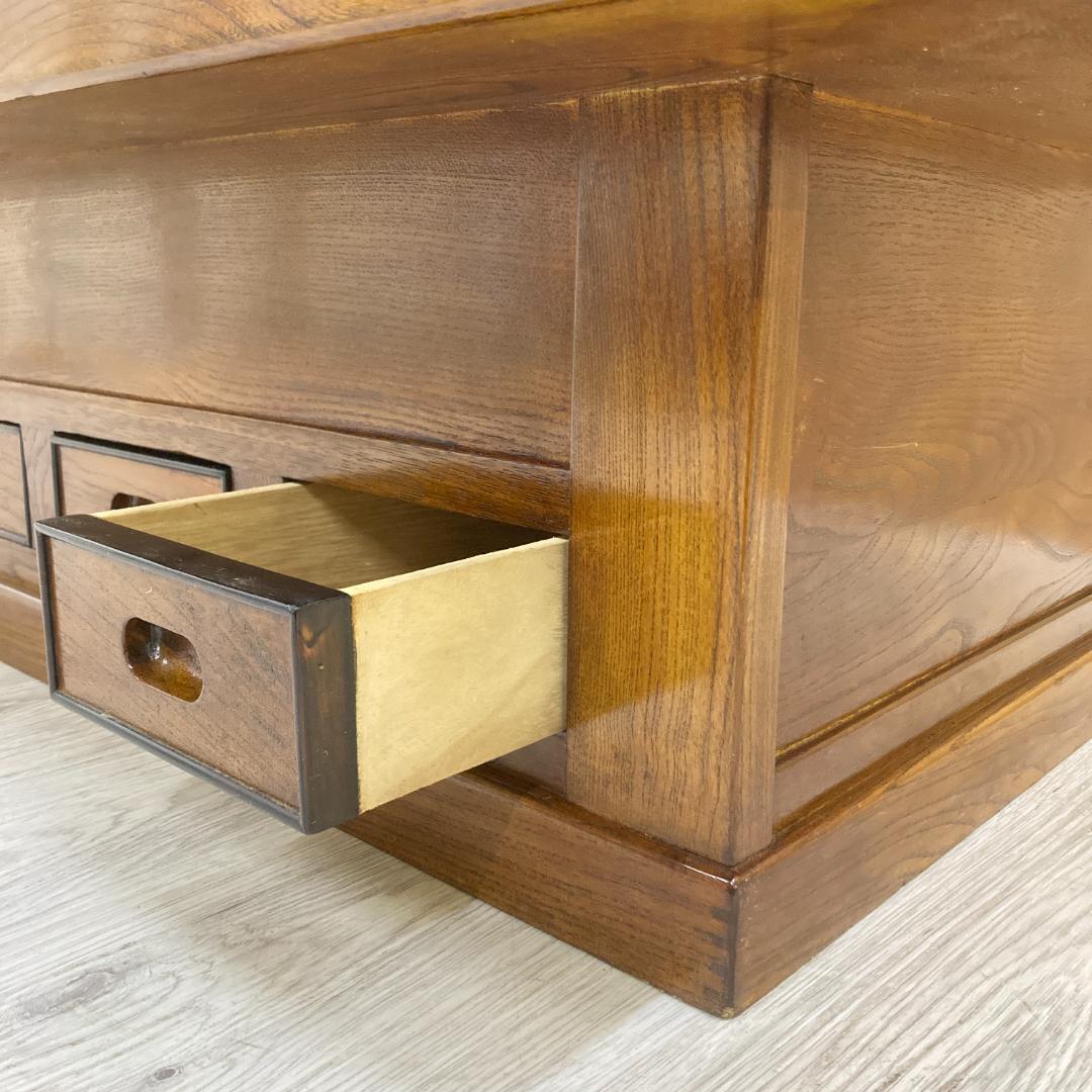 囲炉裏テーブル　座卓　昭和レトロ 火鉢 古民家　 引き出し 木製　天然木