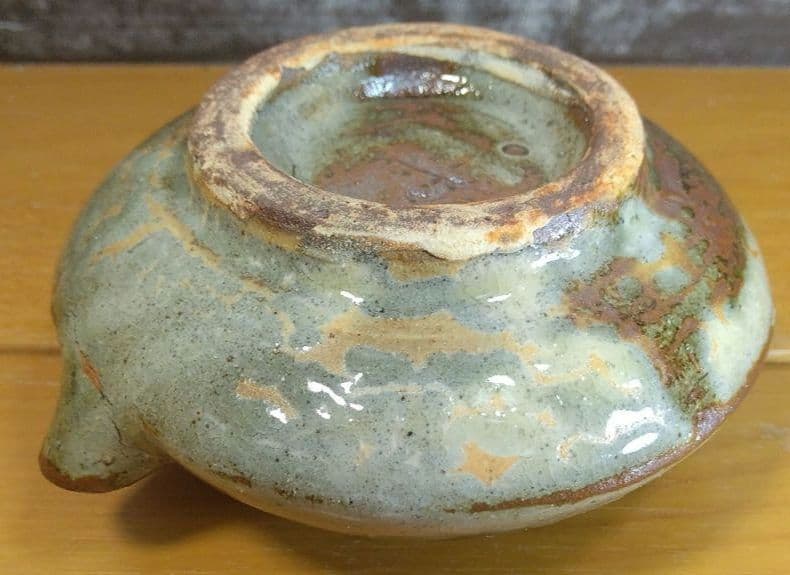 人間国宝 金城次郎 壷屋焼水滴 栞 共箱 美品 壺屋焼 魚紋水滴