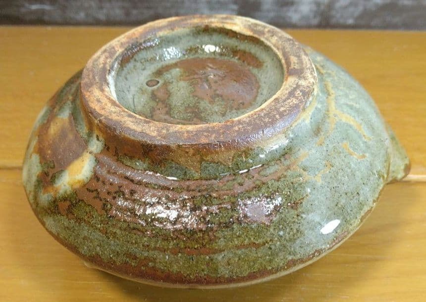 人間国宝 金城次郎 壷屋焼水滴 栞 共箱 美品 壺屋焼 魚紋水滴