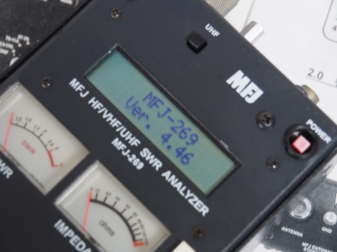◼︎動作確認 MFJ-269 1.8 ～ 470MHz アンテナ アナライザ