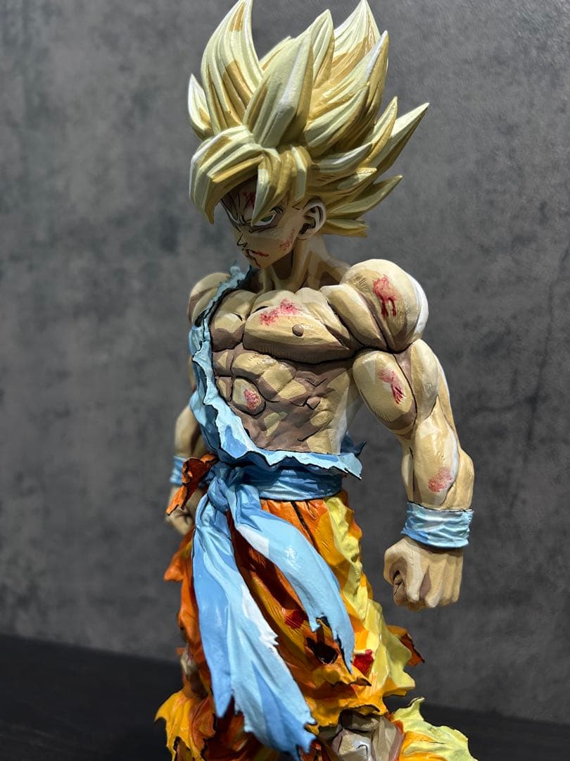 ドラゴンボール フィギュア リペイント 超サイヤ人 孫悟空 二次元彩色