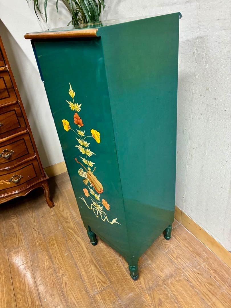 管455☆シノワズリ様式☆バイオリン☆6段チェスト