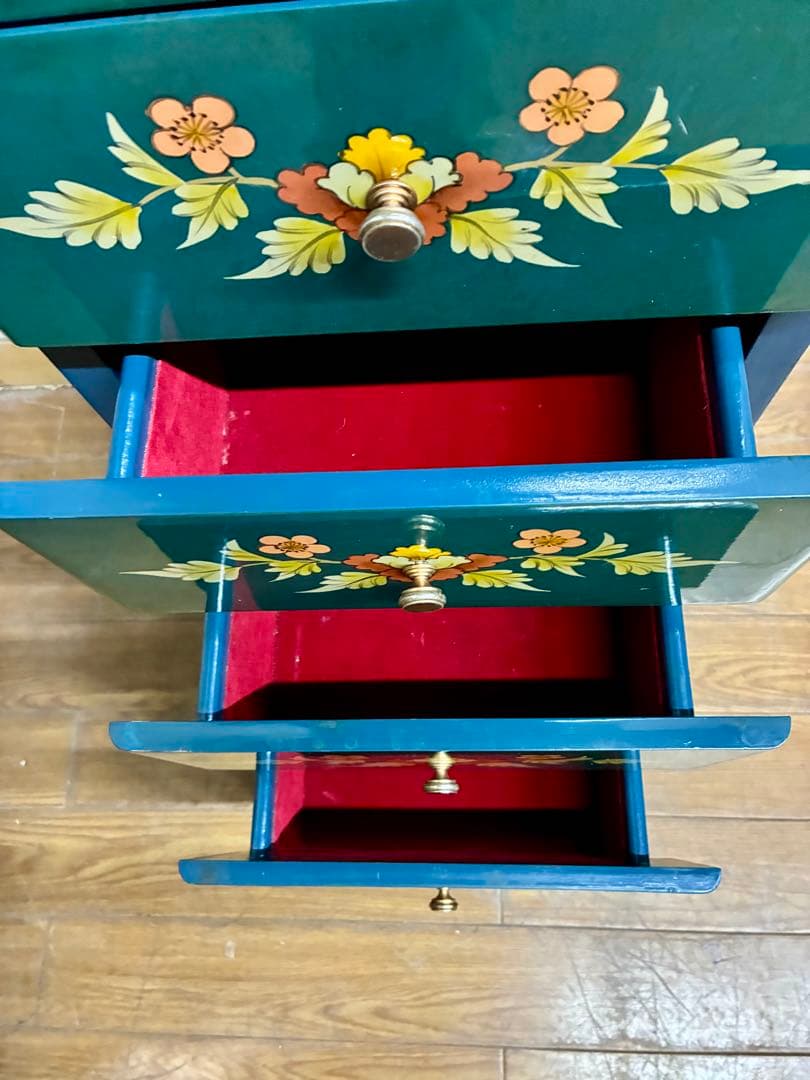 管455☆シノワズリ様式☆バイオリン☆6段チェスト