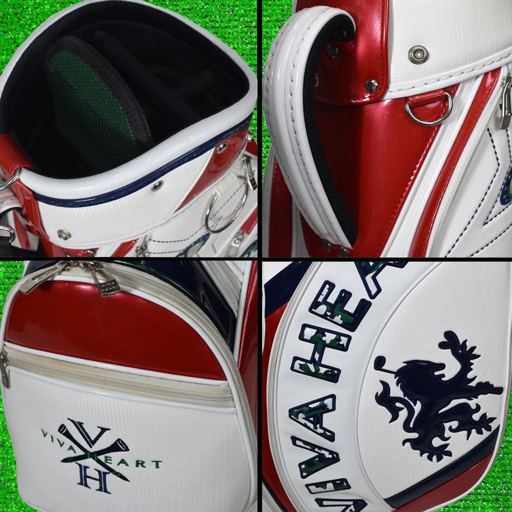 ＶＩＶＡ ＨＥＡＲＴ ゴルフ キャディバッグ９型【ホワイト】美品！