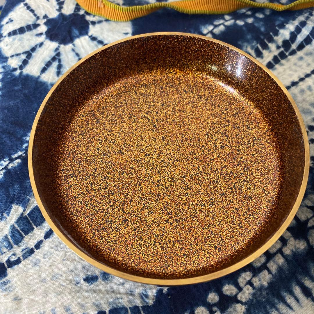 向陽　団扇蒔絵平棗　二重箱　茶道具