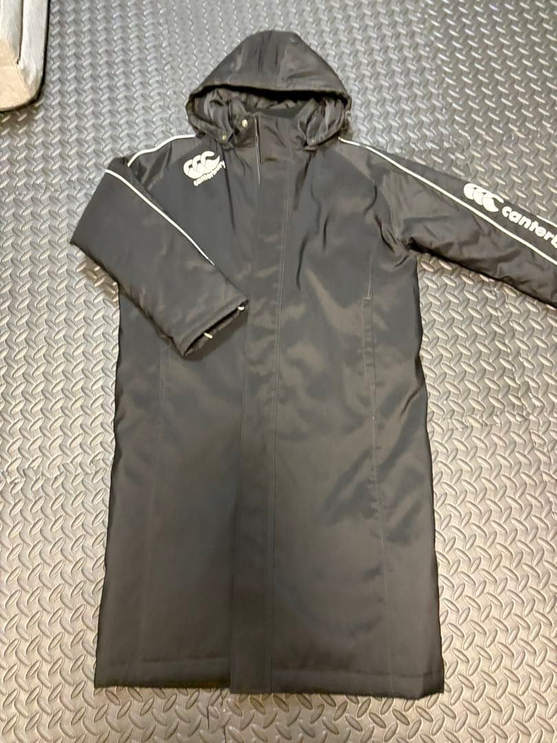 canterbury ベンチコート 150cm 黒　フード付き