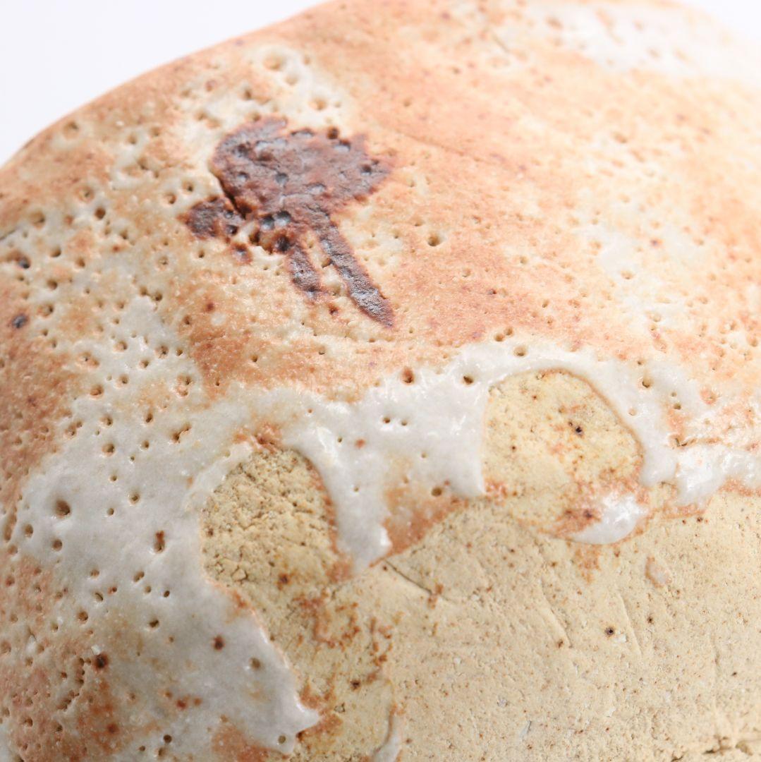 人間国宝 荒川豊蔵作 志野茶碗 共箱　M964