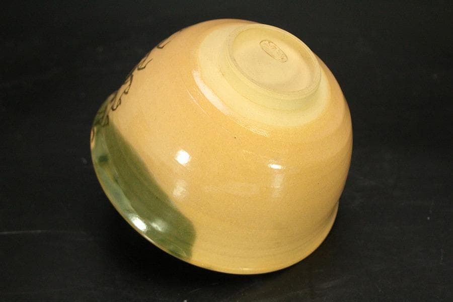 茶道具 京焼 紫翠窯 鈴絵茶碗　三代西村徳泉造 共箱 未使用(メ1551)