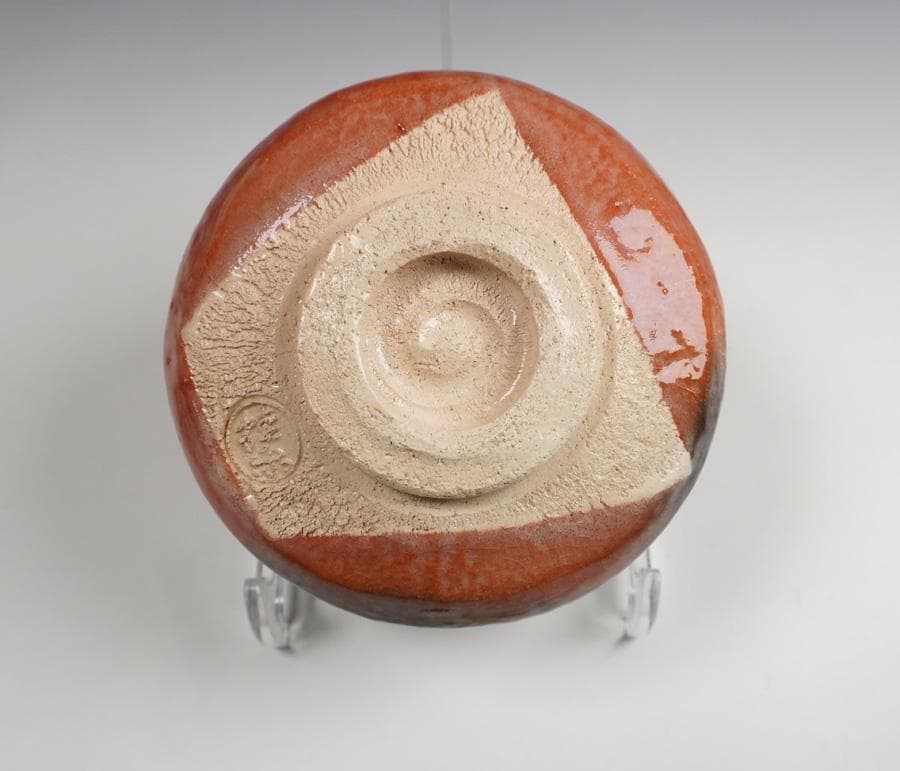 伊東桂楽 赤楽茶碗 建仁寺管長 竹田益州書付 銘:おとずれ