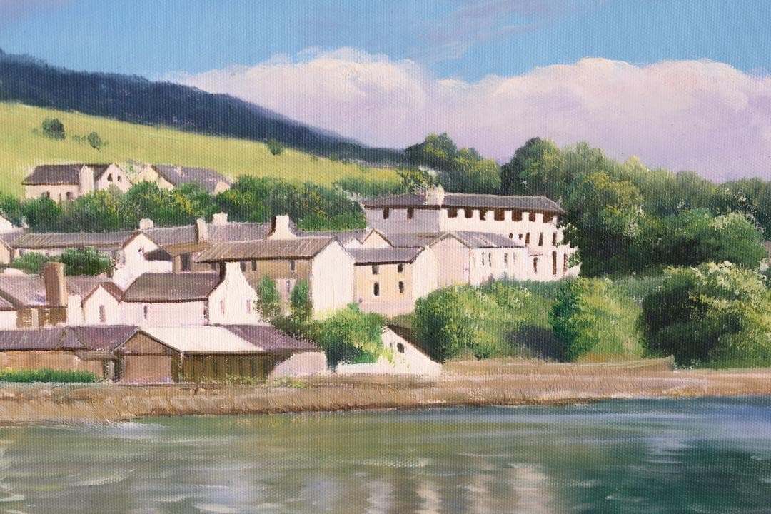 未使用高級ゴールド額付★手書き油絵★外寸約880×660mm 玄関やリビング10