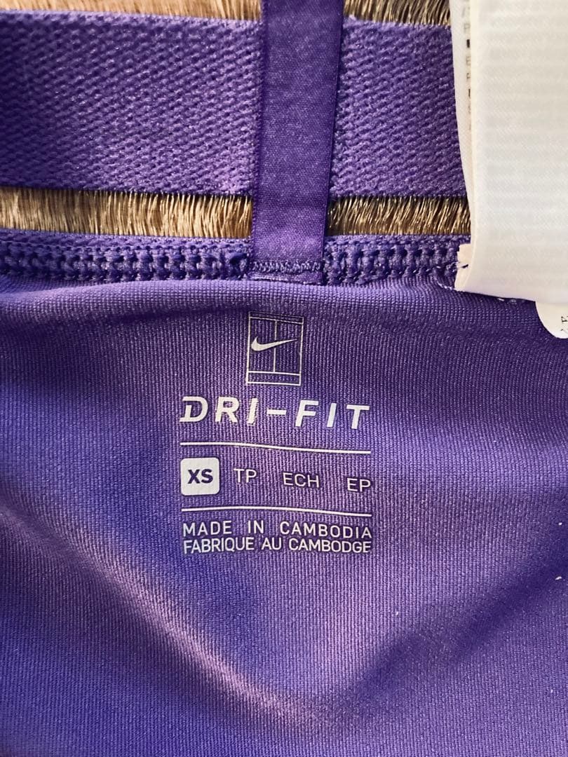 NIKE テニス　DRI-FIT 紫 スコート XS
