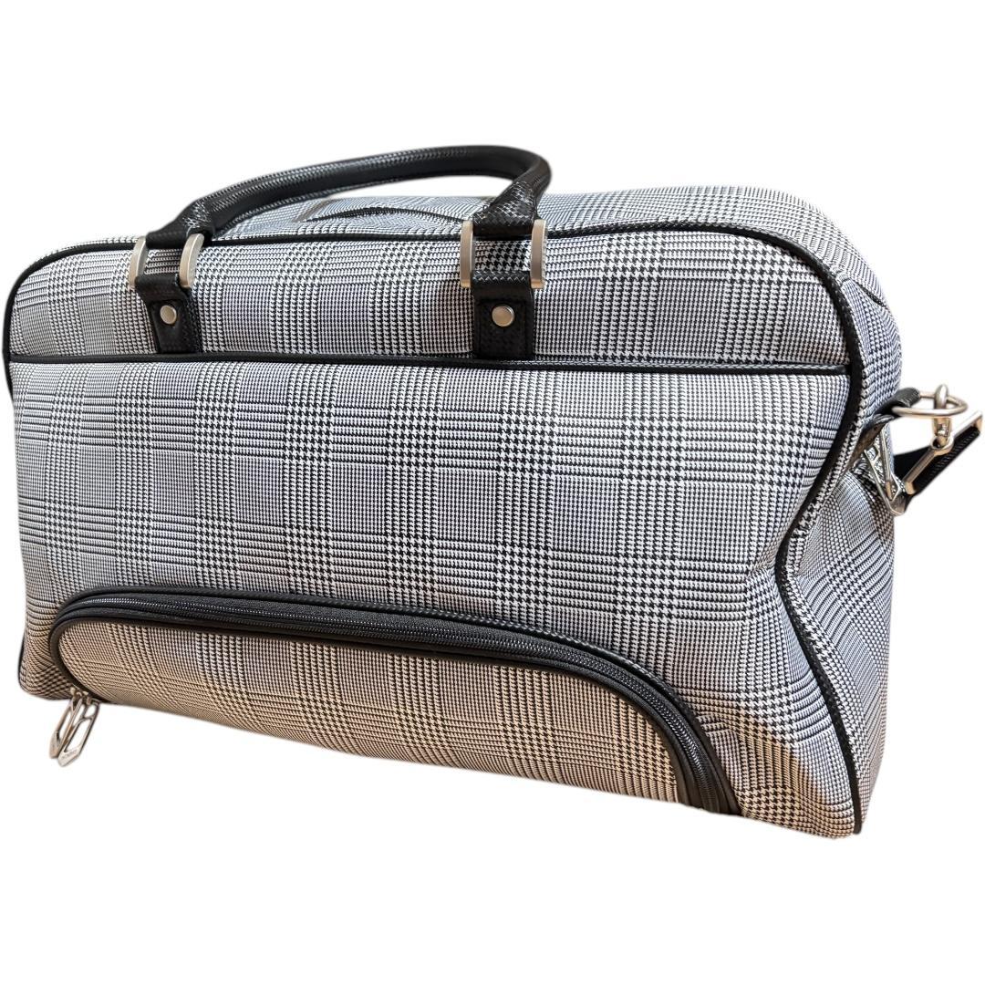 【新品未使用】XXIO ボストンバッグ｜千鳥格子柄｜シューズスペース付き