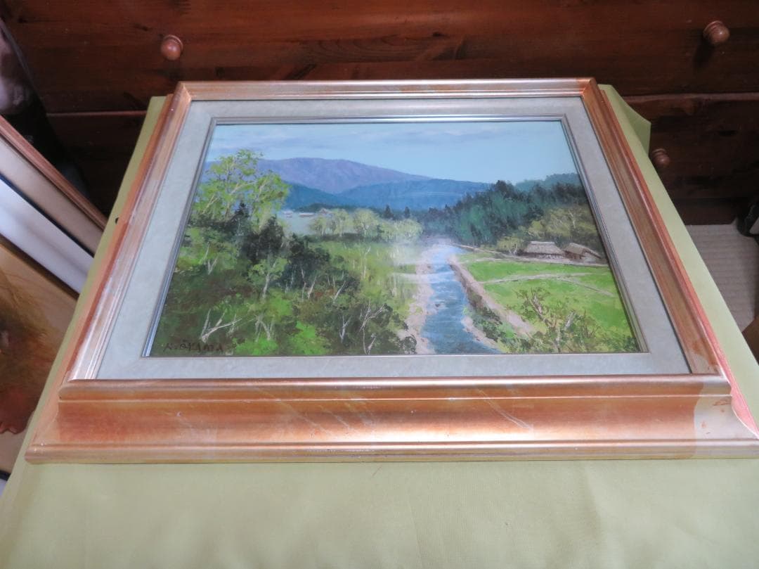 ◆　大山功　「美濃路」　油彩　F6号　應美会会員　 ◆