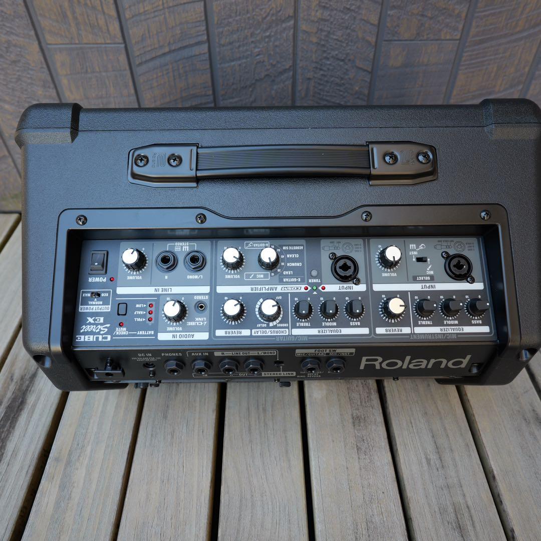 Roland CUBE STREET EX used、専用バッグリュック型付
