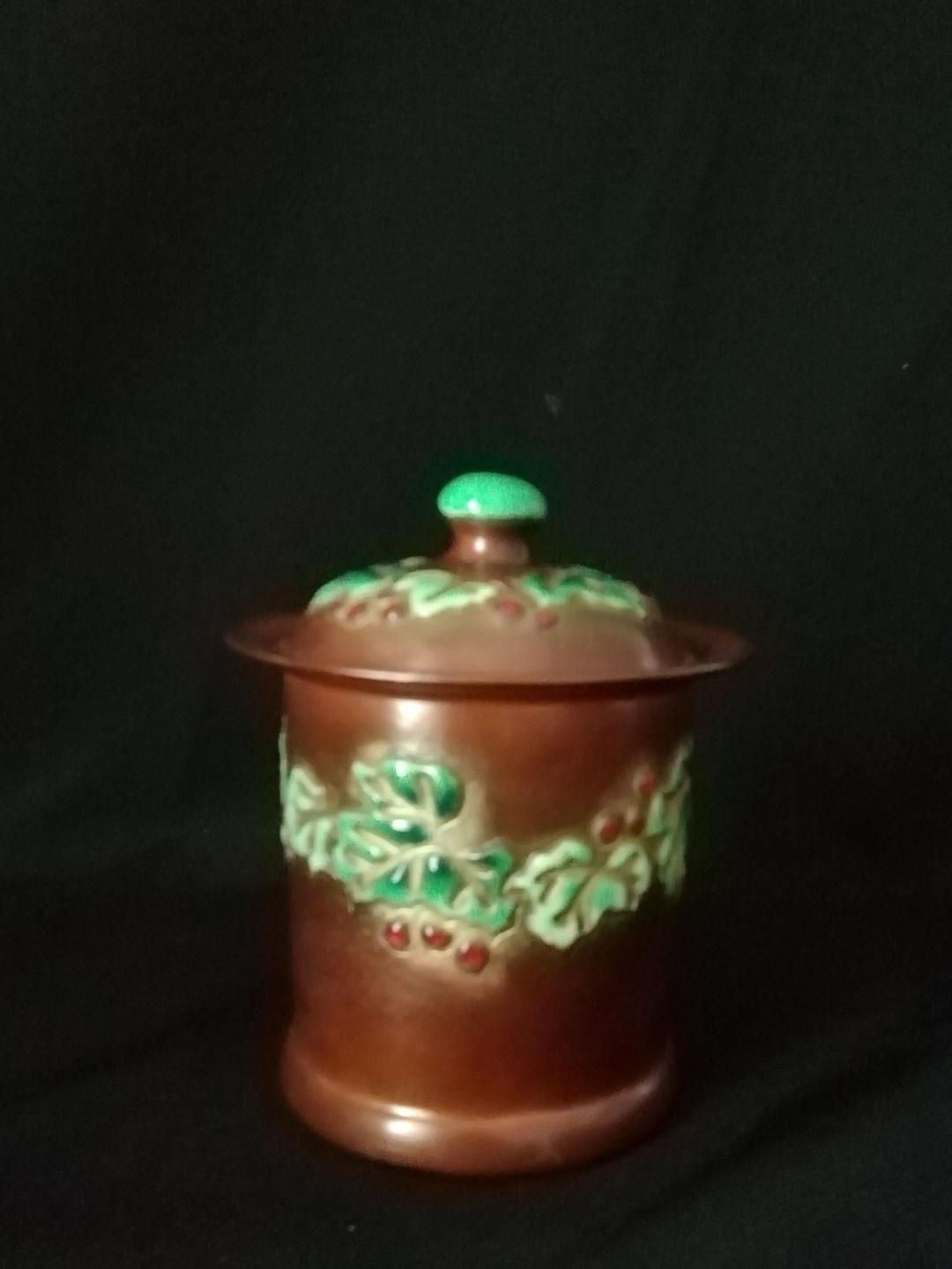 逸品　珍品　安藤七宝B　銅製　槌起七宝　盆　小物入れ　銘々皿　和骨董アンティーク