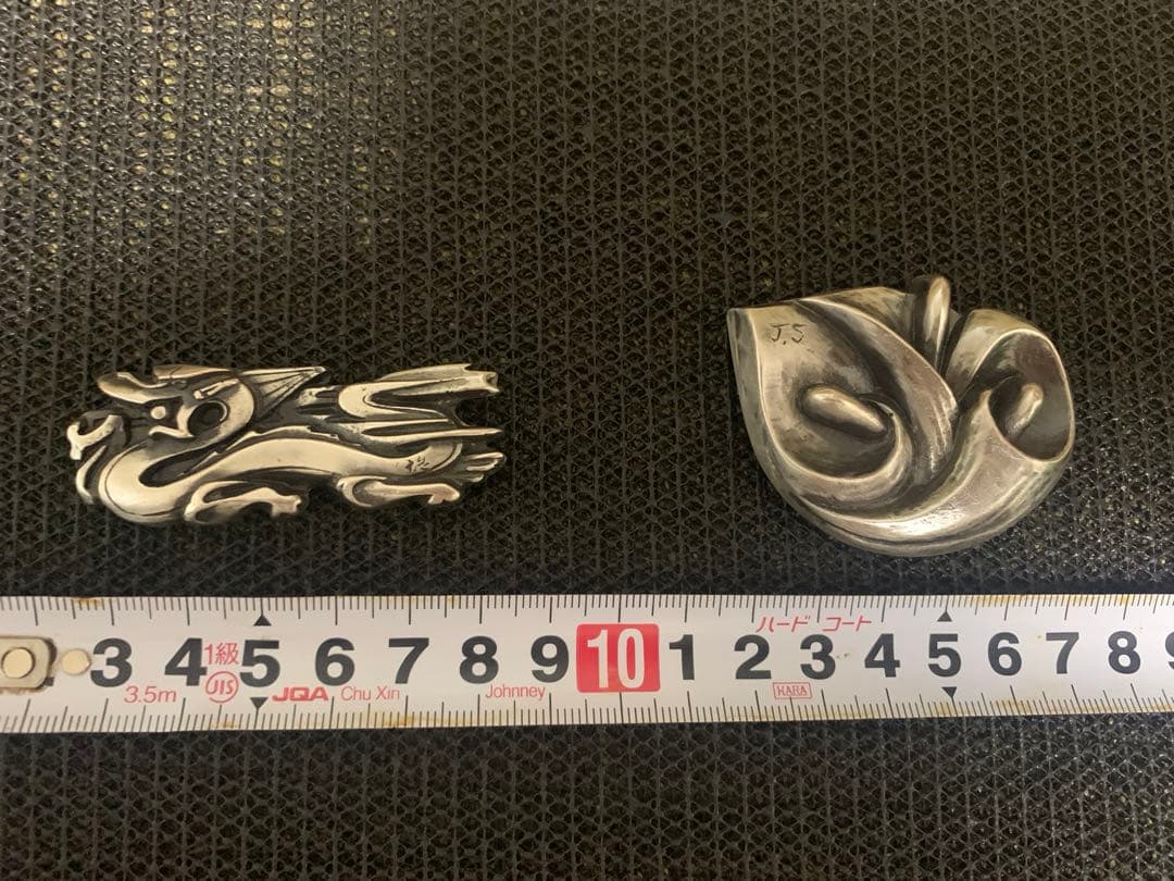 作家物　在銘　銀製　帯止　2個セット　送料込み