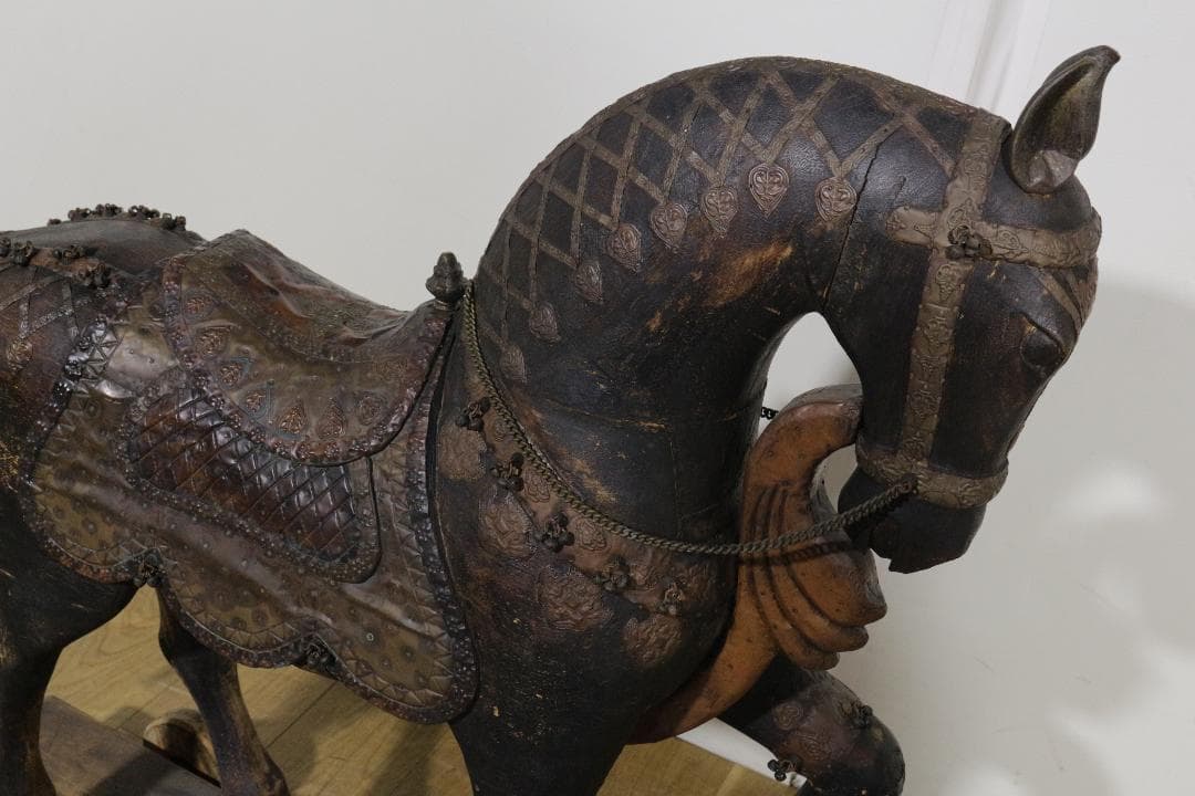 馬の彫刻★木製★アンティーク★