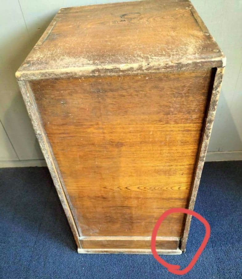 木製5段引出し　小型引出し　レトロ　ヴィンテージ　タンス　昭和