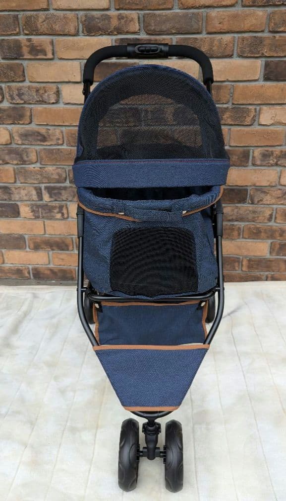 ペットカート　わんわんカード　スマートハンディSafety デニム柄