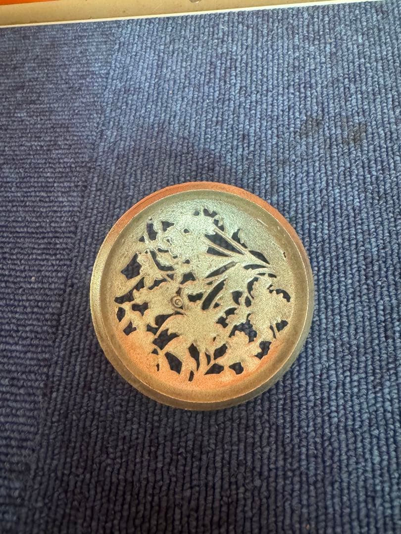 1830 七宝模様 香炉 金工 鍛栄造