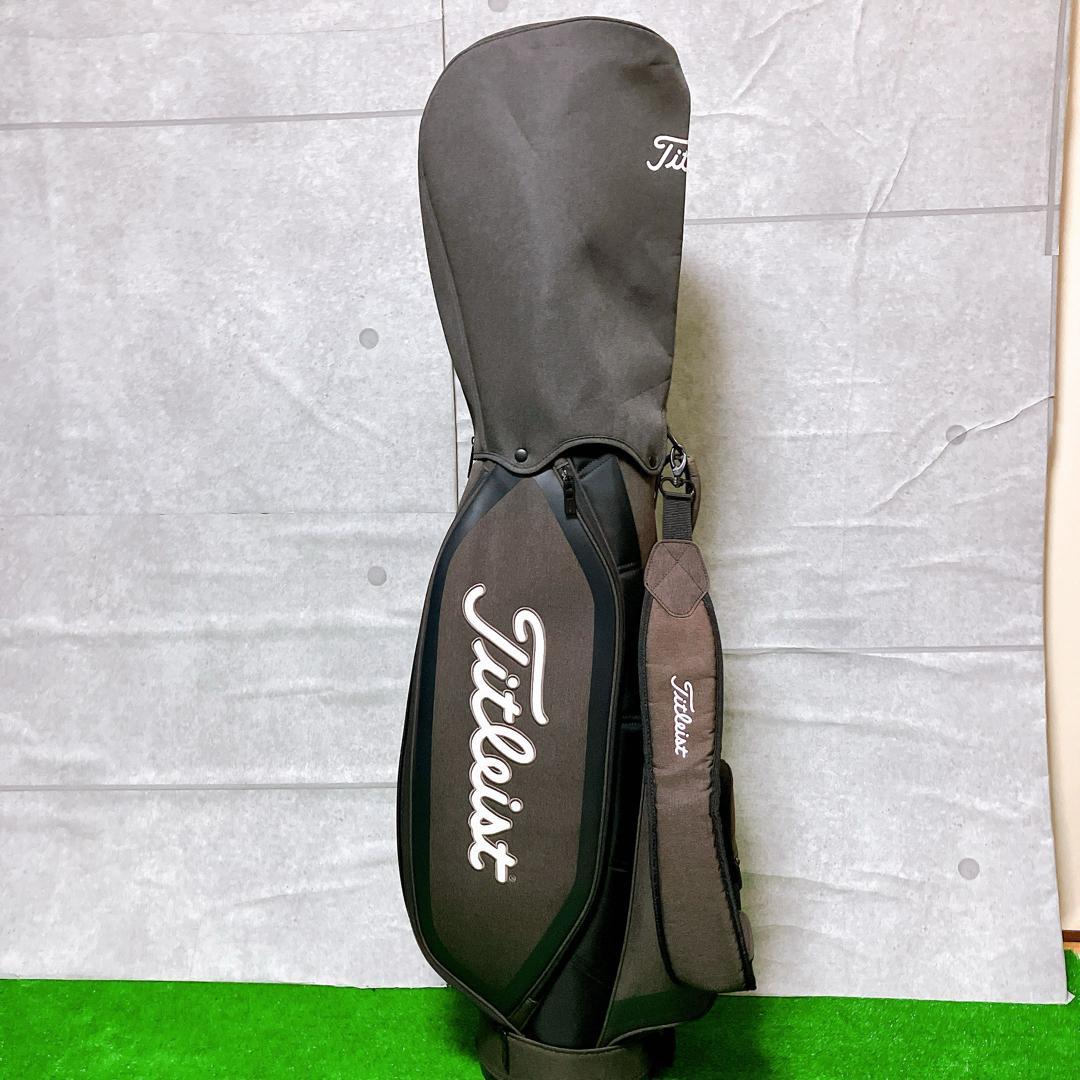【極美品】titleist ゴルフ キャディバッグ CB191 杢ブラック 9型