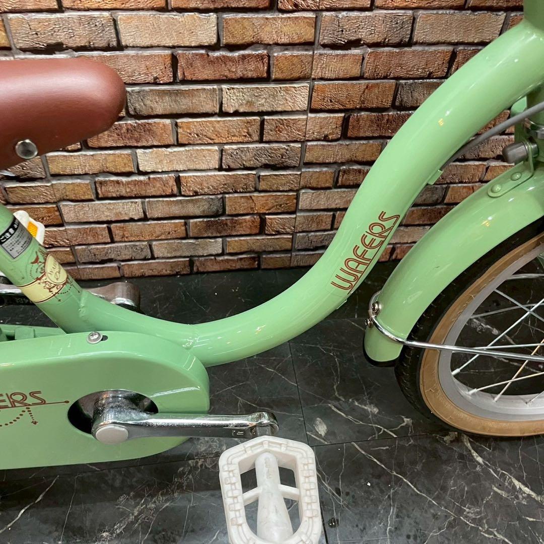 【57】子供用自転車 子供車 WAFERS グリーン 16インチ シングル