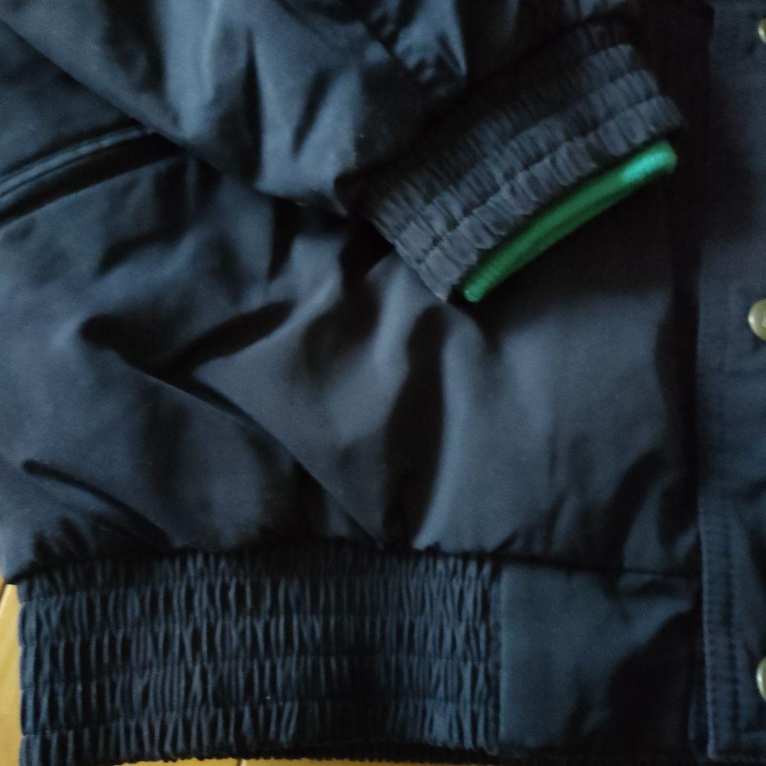 アシックス　KITTY ネイビー グリーン ボンバージャケット スキーウェアー