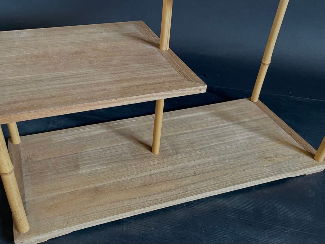 「祖」 石州流 片桐石州好 違棚 茶棚 共箱 時代 茶道具 （201F②）