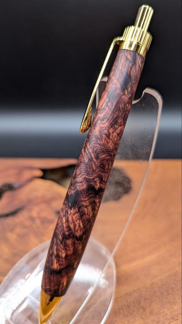 640超極上　ココボロ　瘤杢　木軸シャーペン　ボールペン