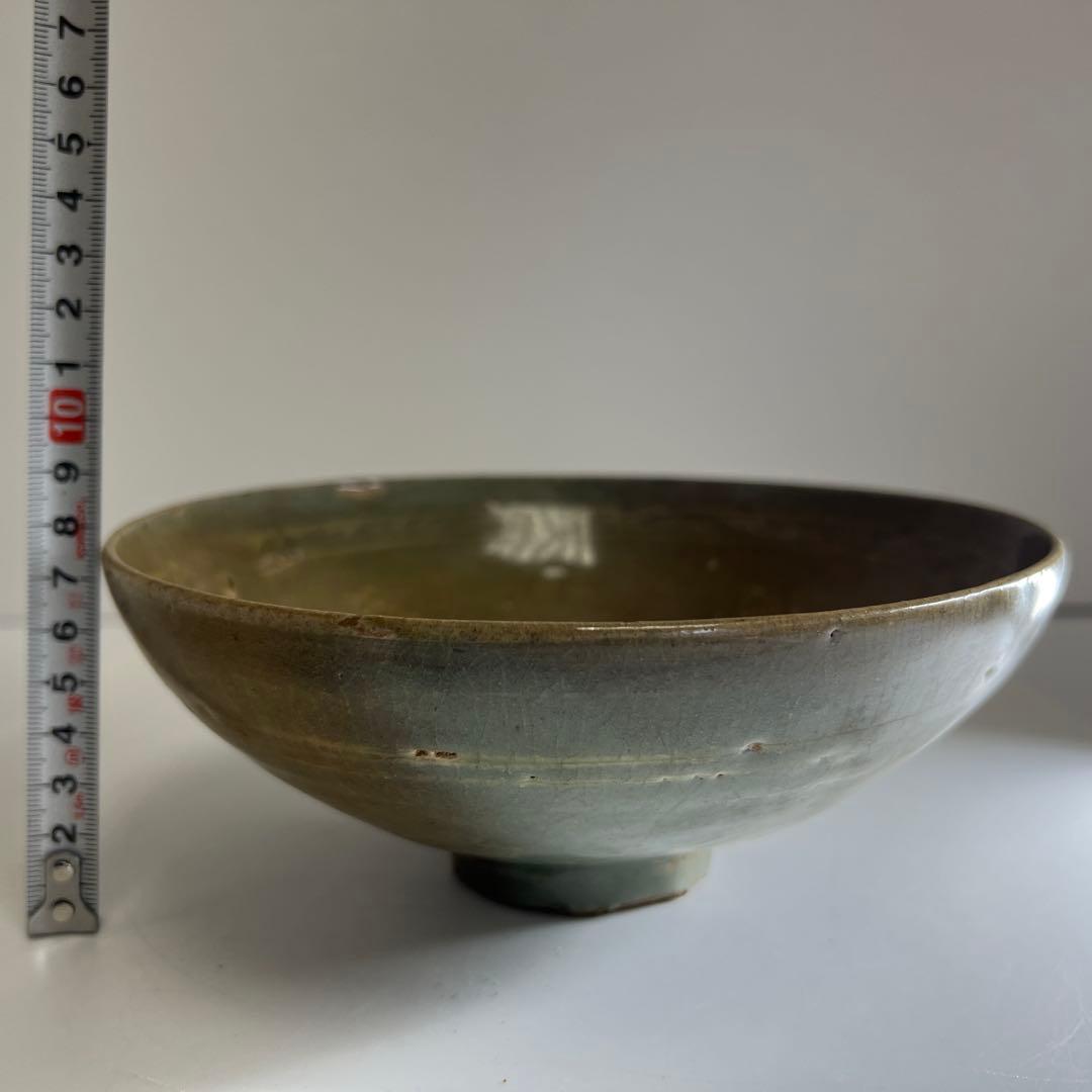 16世紀　高麗青磁白泥象嵌鉢　口径19㎝　東Y7-1003☆2Fトヒサ