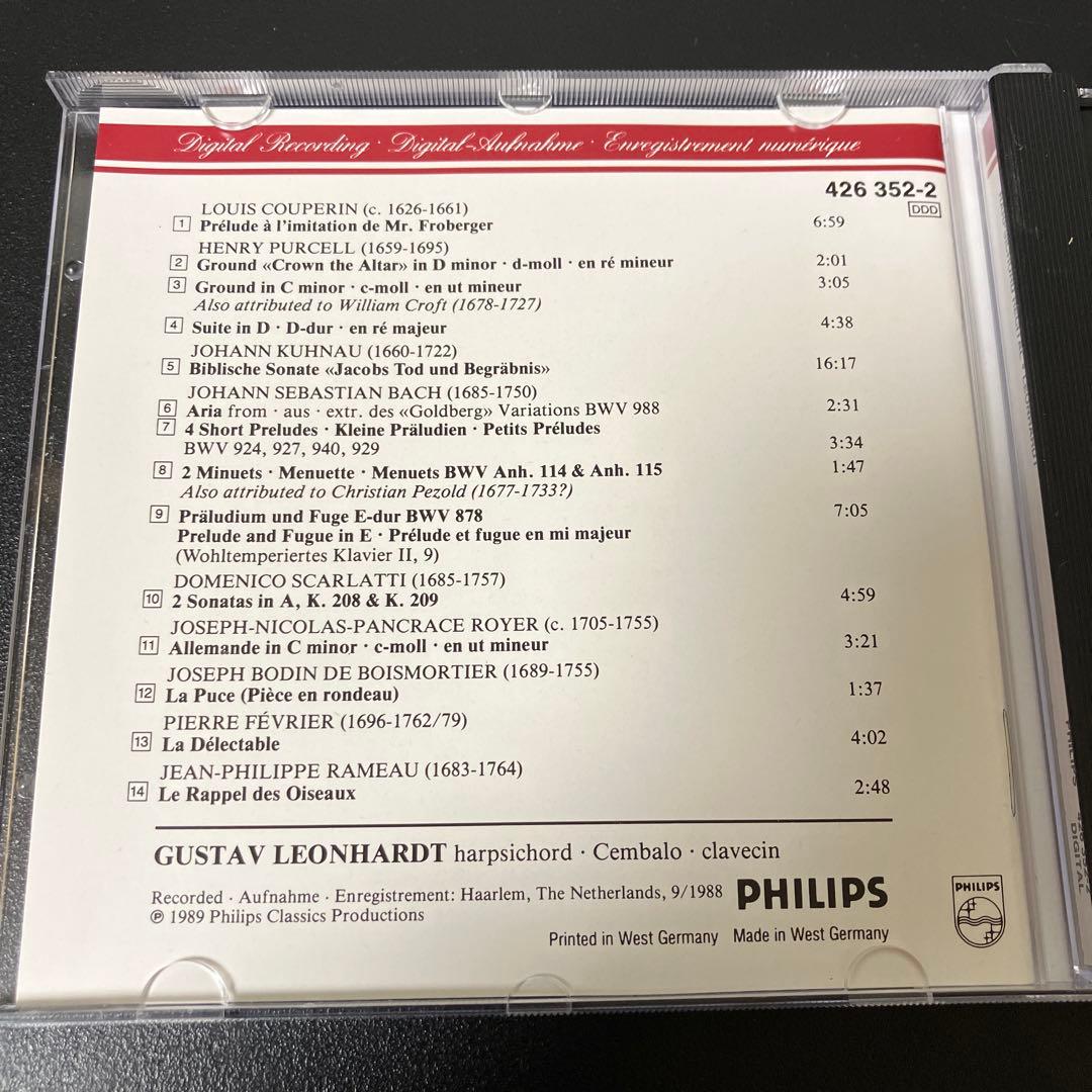 【売約済】レオンハルト／バロック・チェンバロ・リサイタル