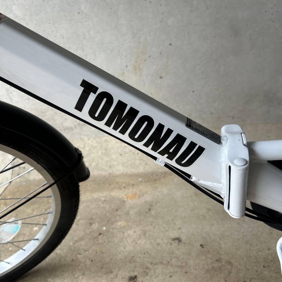 20インチTOMONAU 折りたたみ自転車 前カゴ付き、シマノ製品、新品未使用