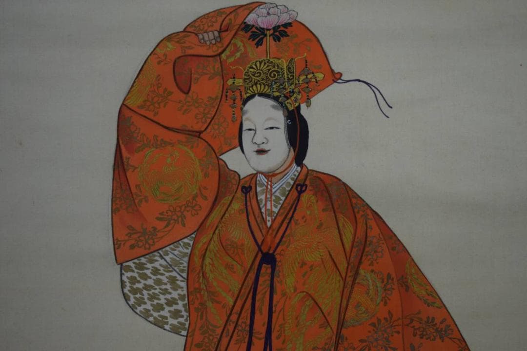 真作/内山秀圃/能楽羽衣竹生島図/双幅/杉共箱付/布袋屋掛軸HE-500